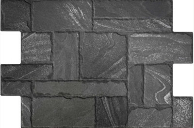 Elsa Stonework Slate Metallic XL Format 660mm x 440mm Porcelain Wall & Floor Tiles (Pack of 4 w/ Coverage of 1.04m2)