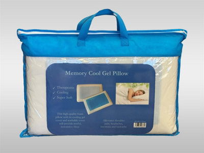 Elsatex Memory Foam Pillow wih Cool Gel Pad for Back and Neck Pain Hypoallergnic Easy to Clean DIY at B Q