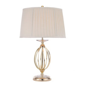 Elstead Aegean 1 Light Table Lamp Polished Brass, E27
