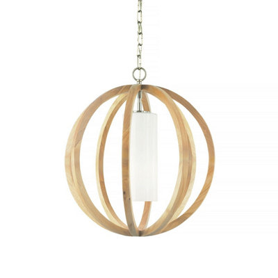 Elstead Allier 1 Light Small Spherical Cage Ceiling Pendant Brushed ...