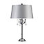 Elstead Amarilli 1 Light Table Lamp Silver, Black, E27