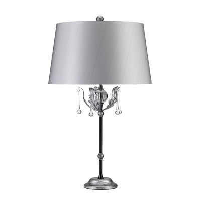 Elstead Amarilli 1 Light Table Lamp Silver, Black, E27