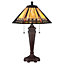 Elstead Arden 2 Light Tiffany Desk Lamp Bronze, E27