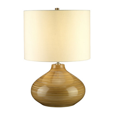 Elstead Bailey 1 Light Table Lamp Wood Effect, E27