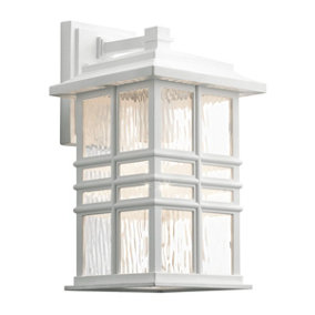 Elstead Beacon Outdoor 1 Light Wall Lantern, White, IP44, E27