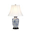 Elstead Blue 1 Light Table Lamp with Tappered Shade, E27