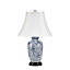 Elstead Blue 1 Light Table Lamp with Tappered Shade, E27