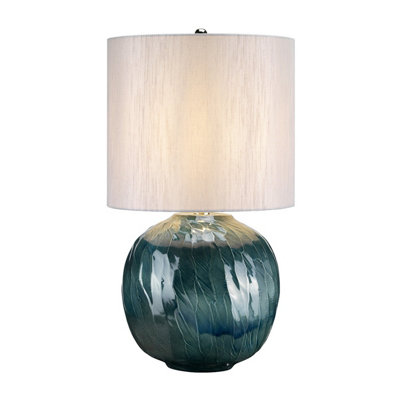 Elstead Blue Globe 1 Light Table Lamp Blue, E27