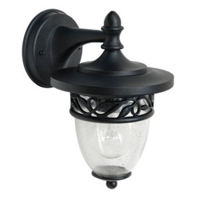 Elstead Burford 1 Light Outdoor Wall Lantern Light Black IP44, E27