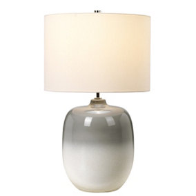 Elstead Chalk Farm Ceramic Table Lamp with Drum Shade