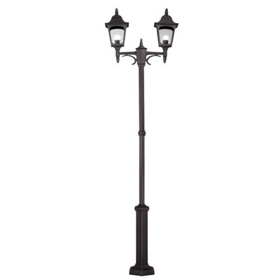 Elstead Chapel 2 Light Twin Outdoor Post Lantern Black IP44, E27