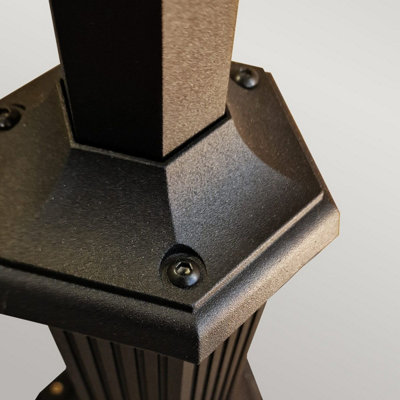 Elstead Chapel 2 Light Twin Outdoor Post Lantern Black IP44, E27