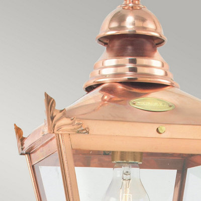 Elstead Chelsea 1 Light Outdoor Ceiling Chain Lantern Copper IP44, E27