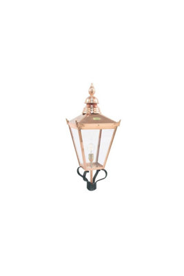 Elstead Chelsea 1 Light Outdoor Post Lantern Copper, 50,61 IP44, E27
