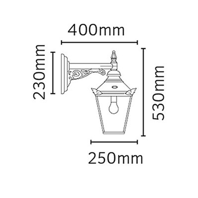 Elstead Chelsea 1 Light Outdoor Wall Lantern Light Copper IP44, E27