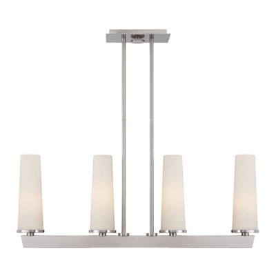Elstead Chelsea Loft Contemporary 4 Light Pendant Brushed Nickel
