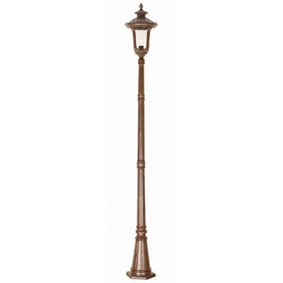 Elstead Chicago 1 Light Medium Outdoor Lamp Post Rusty Bronze Patina IP44, E27