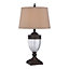 Elstead Dennison 1 Light Table Lamp Palladian Bronze, E27