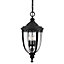 Elstead English Bridle 3 Light Large Outdoor Ceiling Chain Lantern Black, E14