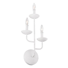 Elstead Feiss Annie Candle Wall Lamp Plaster White