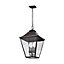Elstead Feiss Galena Outdoor Pendant Ceiling Light Sable, IP44