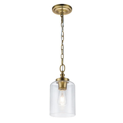 Elstead Feiss Hounslow Dome Pendant Ceiling Light Burnished Brass DIY