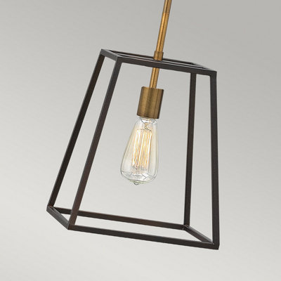 Elstead Fulton 1 Light Ceiling Pendant Bronze, E27