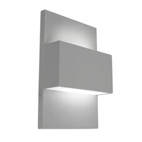 Elstead Geneve 1 Light Outdoor Up Down Wall Light Aluminium IP54, E27