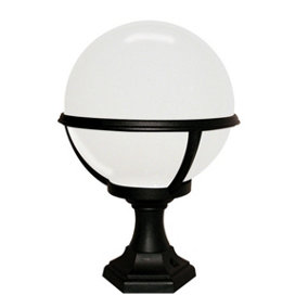 Elstead Glenbeigh 1 Light Outdoor Pedestal Lantern Black IP44, E27
