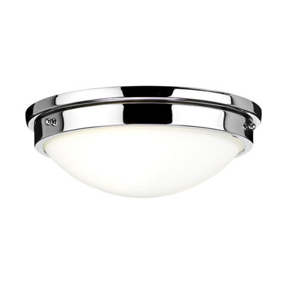 Elstead Gravity Round Flush Light, Polished Chrome