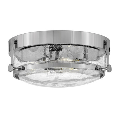 Elstead Harper 3 Light Flush Ceiling Light, Polished Chrome