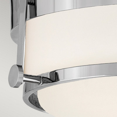 Elstead Harper 3 Light Flush Ceiling Light, Polished Chrome