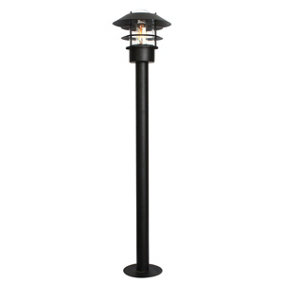 Elstead Helsingor 1 Light Outdoor Coastal Bollard Lantern Black IP44, E27