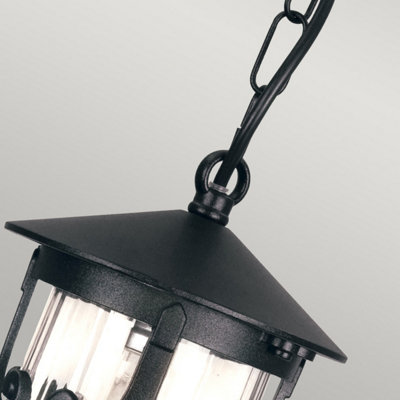 Elstead Hereford 1 Light Outdoor Ceiling Lantern Black, E27