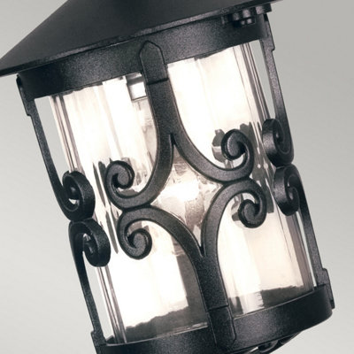 Elstead Hereford 1 Light Outdoor Ceiling Lantern Black, E27