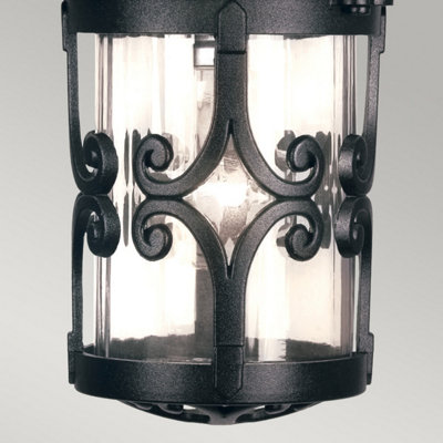 Elstead Hereford 1 Light Outdoor Ceiling Lantern Black, E27