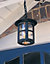 Elstead Hereford 1 Light Outdoor Ceiling Lantern Black IP43, E27