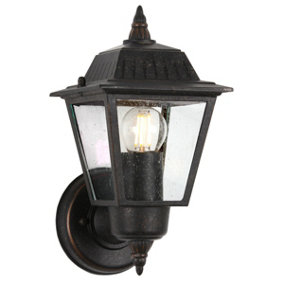Elstead Highnam 1 Light Outdoor Wall Lantern Light Bronze IP44, E27