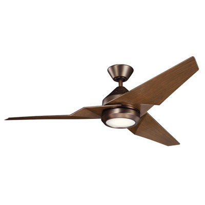 Elstead Jade 152cm Ceiling Fan with Dimmable 3000K LED Light, Oil Brushed Bronze, Remote Control