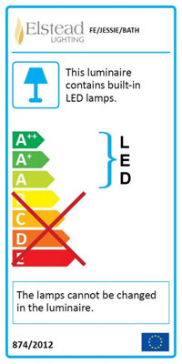 Elstead Jessie Integrated LED 1 Light Indoor Wall Light Polished Chrome