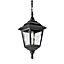 Elstead Kerry 1 Light Outdoor Coastal Ceiling Chain Lantern Black IP44, E27
