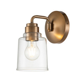 Elstead Kichler Aivian Dome Wall Lamp Weathered Brass