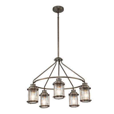 Elstead Kichler Ashland Bay Outdoor Pendant Ceiling Light Burnished Bronze, IP44