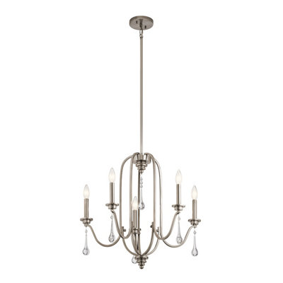 Elstead Kichler Karlee 5 Light Chandelier Classic Pewter