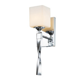 Elstead Kichler Marette Wall Lamp with Shade Polished Chrome, IP44