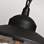 Elstead Klampenborg 1 Light Outdoor Ceiling Chain Lantern Black IP44, E27