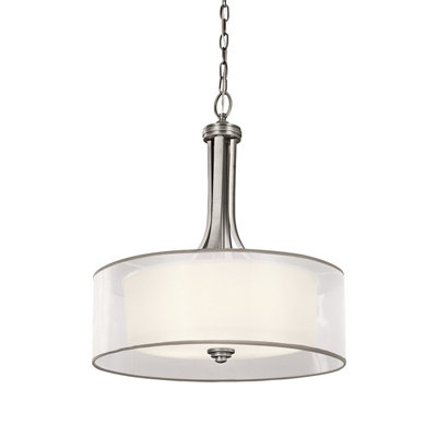 Elstead Lacey 4 Light Large Pendant, Antique Pewter, E27
