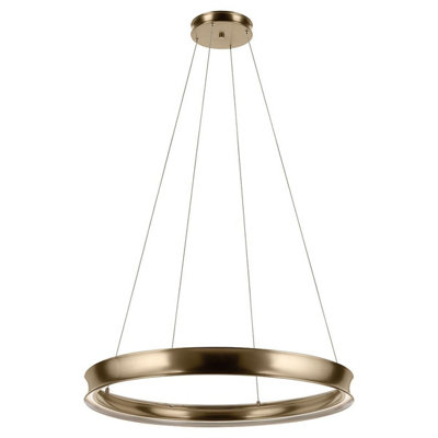 Elstead Larousse Integrated LED Large Pendant Light Champagne Bronze 2637K