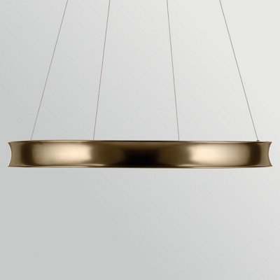 Elstead Larousse Integrated LED Large Pendant Light Champagne Bronze 2637K