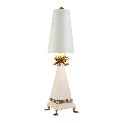 Elstead Leda 1 Light Table Lamp Cream, E27